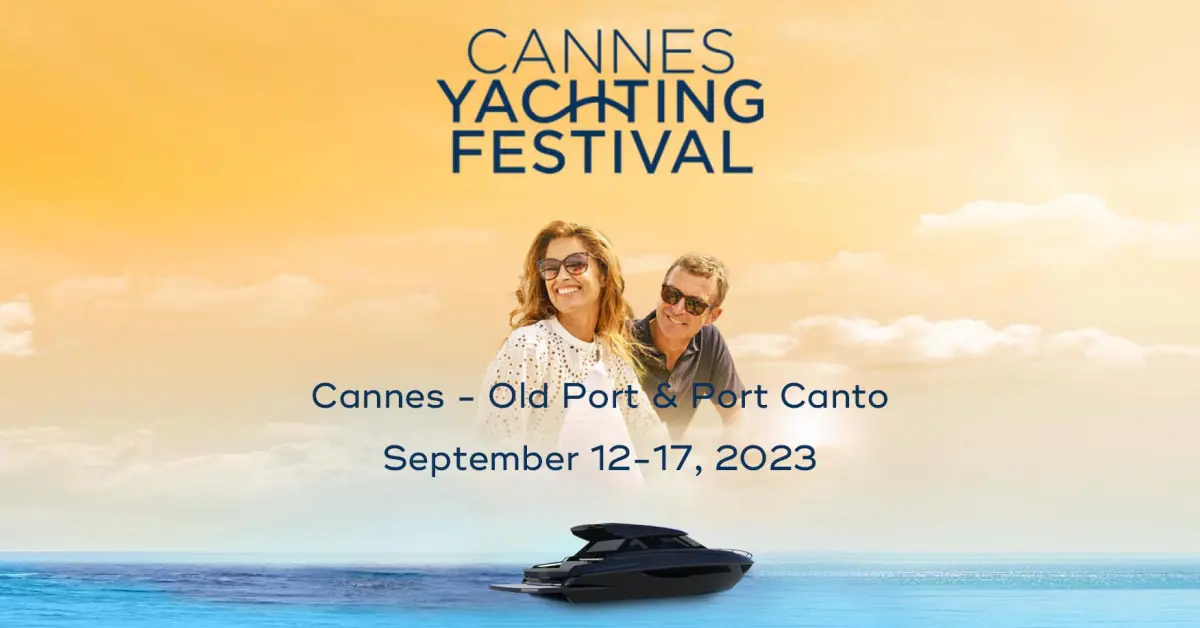 Affiche du vestival Cannes Yachting pour l'année 2023